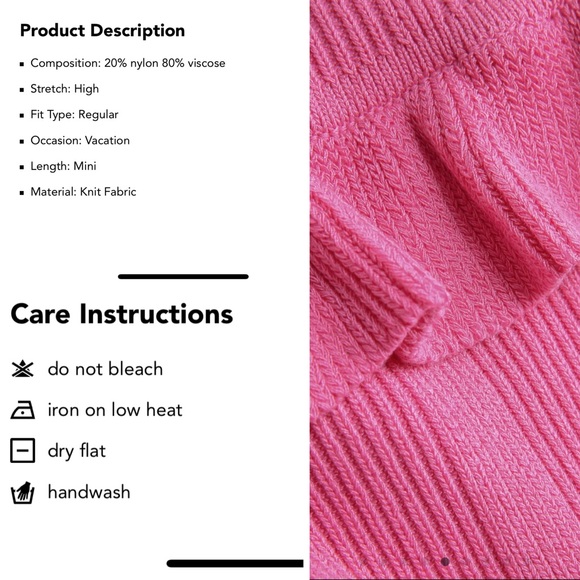 NWT Cider Hot Pink Barbiecore Halter Dress - Picture 7 of 8